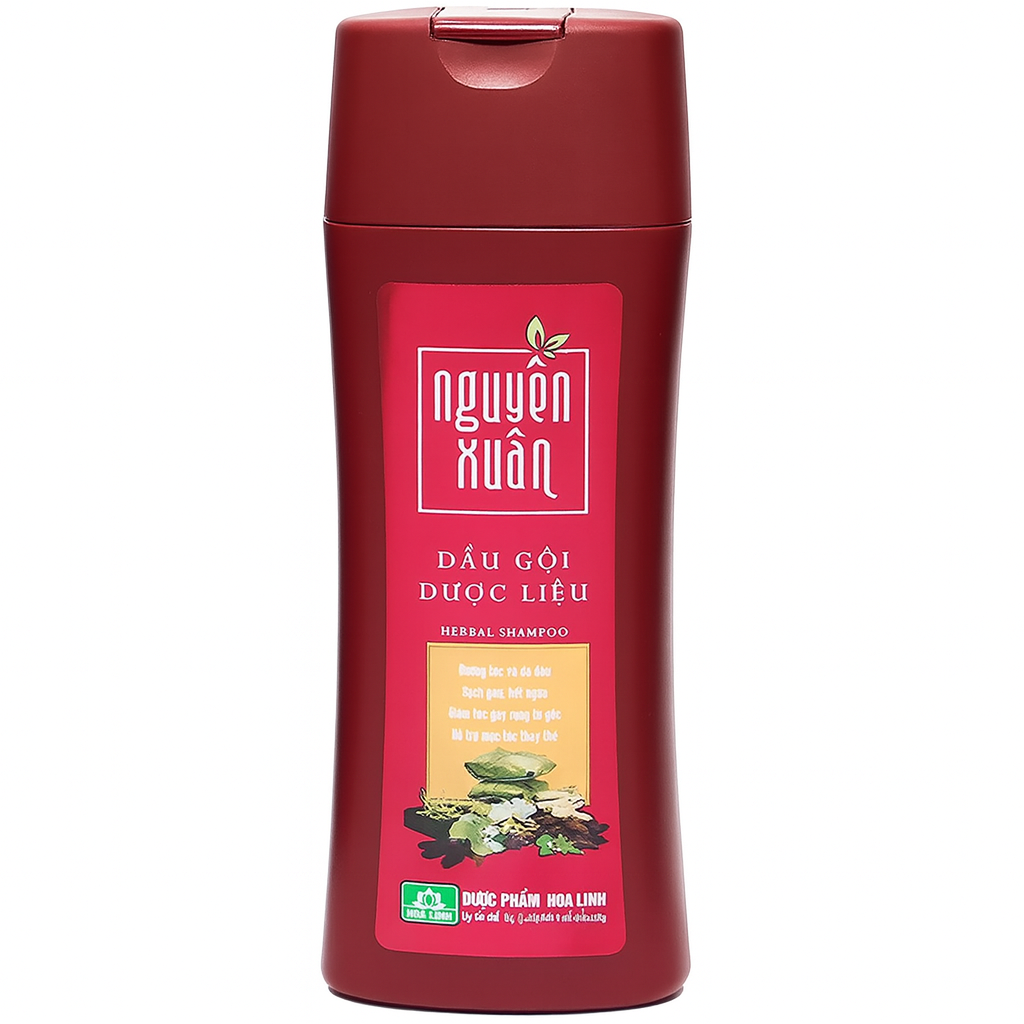 Dầu gội dược liệu Nguyên Xuân nâu giảm gãy rụng dành cho tóc thường (200ml)